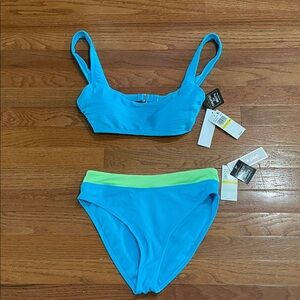 Salt and Cove medium NWT Vibrant Blue and Lime Bikini.